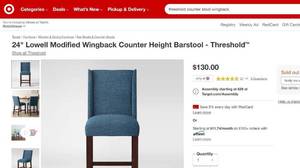 lot 290 image: 2 Threshold brand New in box counter height stools