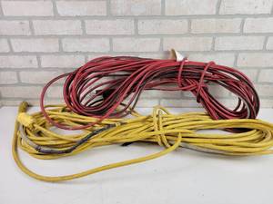 lot 503 image: (2) Extension Cords - Both Look like 12 Gauge 50 to 100