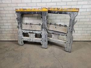 lot 516 image: (2) Poly Folding Sawhorses - NO SHIPPING