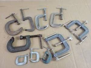 lot 571 image: (10) Assorted C-Clamps - Up to 3