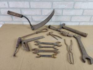 lot 647 image: Antique Tools and FORD Wrench
