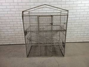 lot 665 image: Large Bird or Small Pet Cage - Approx. 42 x 32 x 21 - NO SHIPPING