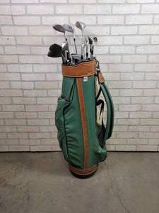 lot 699 image: Set of Golf Clubs w Arnold Palmer Bag - Mens LH - NO SHIPPING