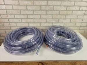 lot 705 image: (2) 100 Rolls of Clear Vinyl Tubing - 34 ID - New, no box
