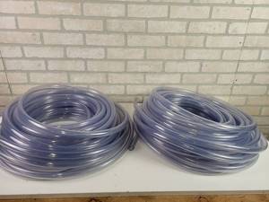 lot 710 image: (2) 100 Rolls of Clear Vinyl Tubing - 34 ID - New, no box