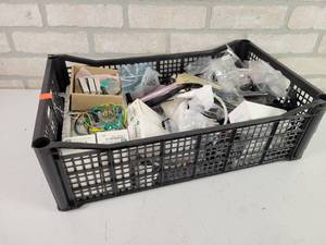 lot 721 image: Crate of Assorted Electronic Parts
