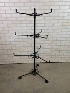lot 749 image: Folding Steel Store Display Rack - Approx. 50 tall x 20 Diameter - NO SHIPPING