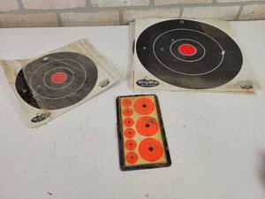 lot 757 image: (7) 12 Dirty Bird Splattering Targets, (4) 8 and Packet of Peel & Stick Targets