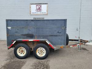 lot 475 image: Tandem Axle Trailer w Steel Floor and Sides