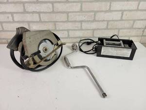 lot 821 image: Milwaukee Circular Saw, Heater Blower (Part No. 20-6143) and Craftsman Socket Wrench