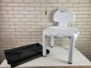 lot 835 image: CARWEX Shower Chair and Plastic Shelf - NO SHIPPING