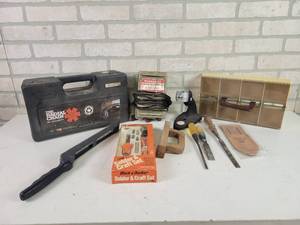 lot 855 image: Traction Chains, Soldering Kit, Hand Tools and More