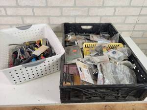 lot 859 image: Large Lot of Hand Tools and New Hardware - Totes Included