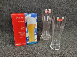lot 641 image: NEW Pair of Spiegelau Wheat Beer Glasses, Made in Germany