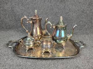 lot 645 image: Vintage Newport Gorham Silver Plated Tea Service