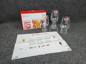 lot 669 image: Set of (3) NEW Spiegelau Craft Beer Glasses - IPA, American Wheat Beer, and Stout - Made in Germany