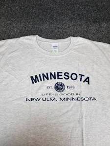 lot 817 image: Lot of (2) NEW 3XL Short Sleeved T-Shirts Life is Good in New Ulm, Minnesota