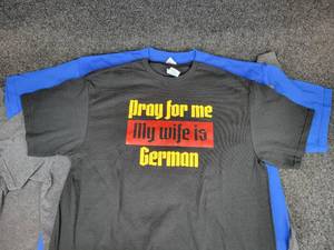 lot 824 image: Lot of (4) NEW Short Sleeved T-Shirts, Various Imprints (2) Large, (1) XL, (1) 3XL