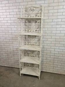 lot 534 image: Shelf w Beautiful Scrollwork - Steel, Folds Up Flat