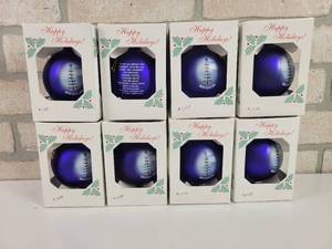 lot 548 image: (8) New Ulm, MN Heritage Tree Christmas Bulb Ornaments