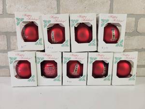 lot 551 image: (9) New Ulm, MN Glockenspiel Christmas Bulb Ornaments
