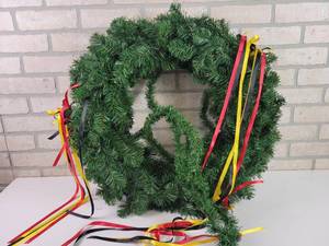 lot 574 image: Ceiling Hanging 24 Christmas Wreath - NO SHIPPING