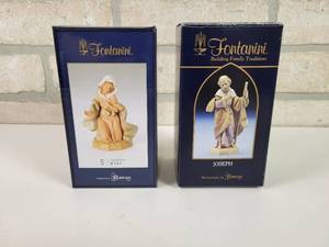 lot 588 image: New FONTANINI 5 Mary and Joseph Nativity Figures