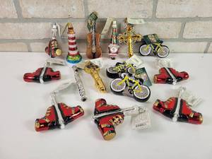 lot 597 image: (15) Old World Christmas Glass Ornaments