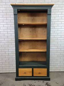 lot 502 image: Solid Wood Bookcase w Drawers - NO SHIPPING