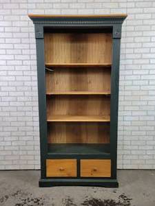 lot 503 image: Solid Wood Bookcase w Drawers - NO SHIPPING