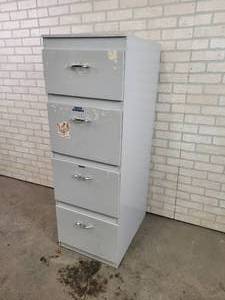 lot 599 image: Wood File  Storage Cabinet - NO SHIPPING