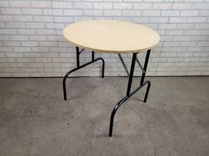 lot 603 image: Round Folding Table - 30 Diameter x 29.5 Tall - NO SHIPPING