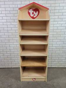 lot 609 image: TY Beanie Baby Store Display - Wood - Approx. 68 x 24 x 16 Deep - NO SHIPPING