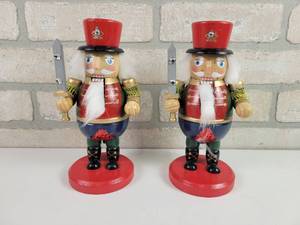 lot 621 image: (2) Kurt S. Adler 8 Solid Wood Nutcrackers