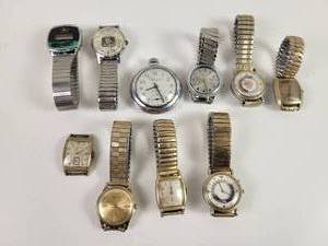 lot 671 image: (10) Assorted Watches - Elgin, Hamilton, Timex, John Deere, Lionel Train and More