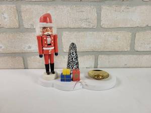 lot 683 image: Wooden Nutcracker Candle Holder - Made in Germany