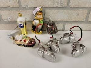 lot 697 image: (6) Handmade Inge-Glas Glass Ornaments - Made in Germany