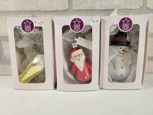 lot 707 image: (3) Handmade Inge-Glas Glass Ornaments - Made in Germany