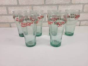 lot 722 image: (6) Coca-Cola Christmas Glasses - Approx. 6.5 Tall Each