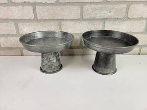lot 740 image: (2) Decorative Galvanized Steel Platforms