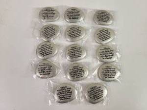 lot 751 image: (14) Cathedral Art Serenity Prayer Soothing Pewter Stones - Engraved
