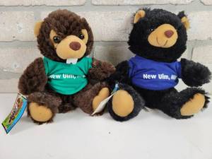 lot 761 image: (2) New Ulm, MN Plush Toys - Bear and Beaver - Really Soft