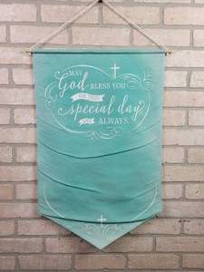 lot 855 image: May God Bless You� Banner - Approx. 27 x 17