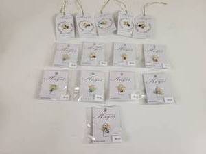 lot 867 image: (14) My Guardian Angel Birthstone Pins - 18K Gold Plated w Crystals