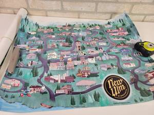 lot 881 image: (4) New Ulm, MN Cartoon Maps - Approx. 26 x 20