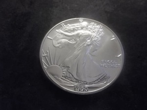 1990 American Silver Eagle 1 Oz. 99.9 Fine Silver MS From Unc. Roll