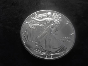 1989 American Silver Eagle 1 Oz. 99.9 Fine Silver MS From Unc. Roll
