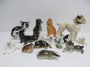 lot 56 image: Nice Group of Vintage Russian & Beswick Porcelain Animals