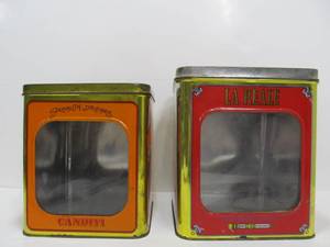 lot 66 image: Pair of Vintage Italian Store Display Candy Tins