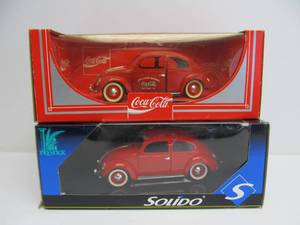 lot 83 image: 2 New in Box Diecast Metal VOLKSWAGEN Beetles 